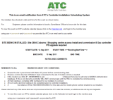 ATC Email Notification of a Traffic Signal Controller Installation Date and Instructions for Customers