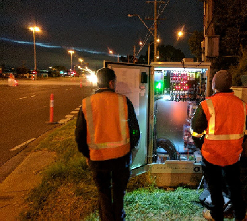 The VC6 ATSC4 Traffic Signal Controller in action at one of Australia’s largest signalised intersections