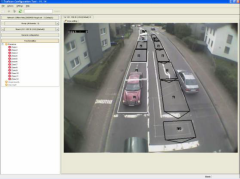 TrafiCAM X-stream image showing Detection Zones for each road lane